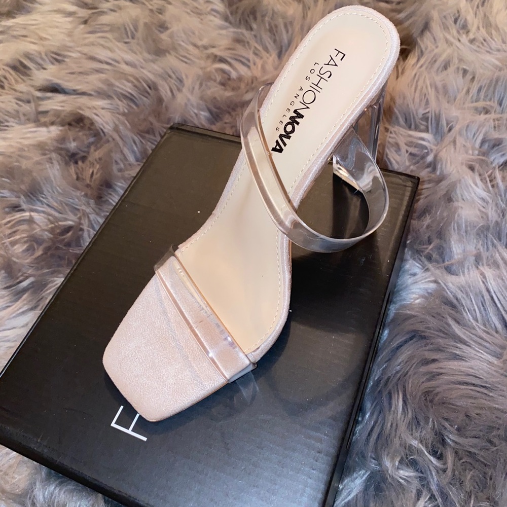 Clear heels